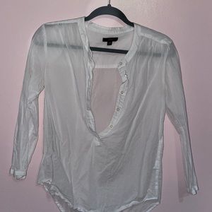 Sheer J crew button up